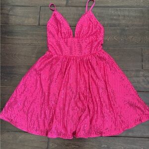 Pink Sequin Dress